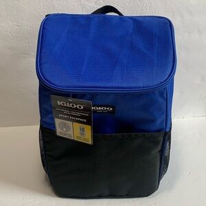 Igloo Soft Backpack Sport Cooler Insulated Bag 18-Can Capacity Blue & Black New
